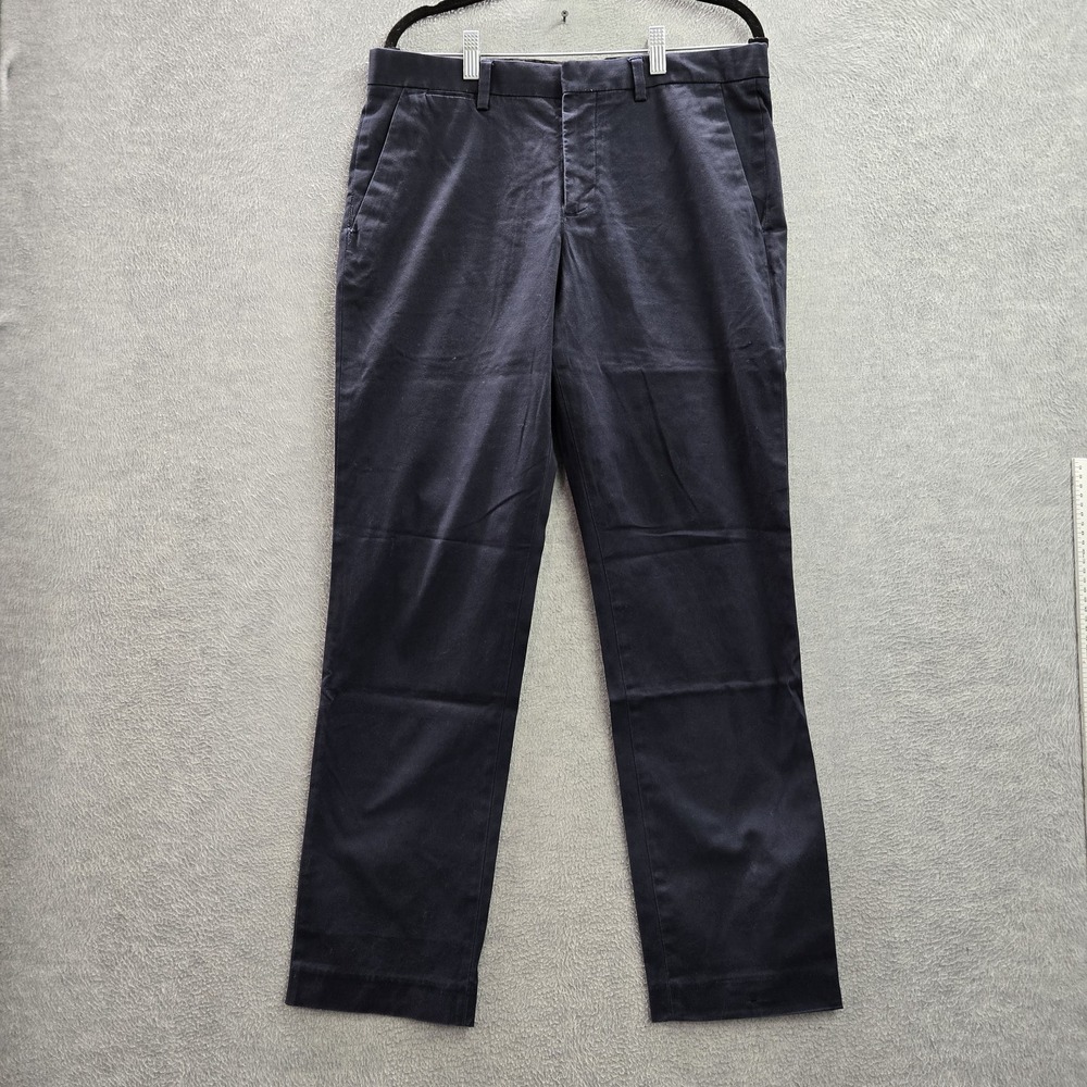 Express Men Pants 32X32 Blue Chino Photographer Slim Button 30" Inseam